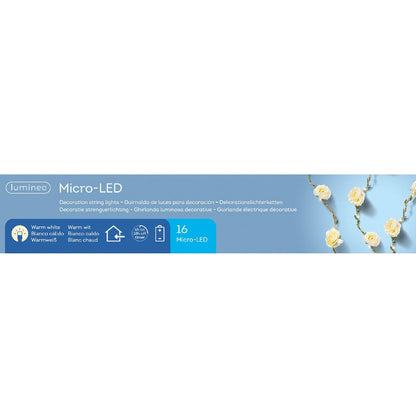 White Flower Micro LED String Lights