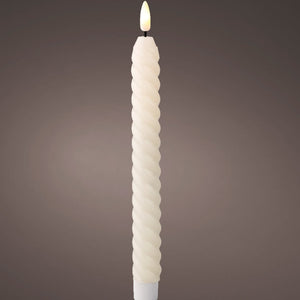 Set of 2 Twisted LED Dinner Candles