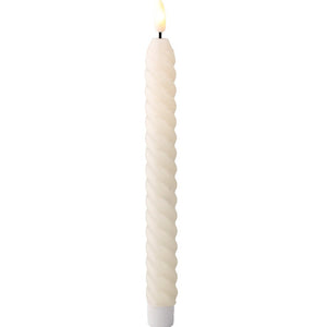 Set of 2 Twisted LED Dinner Candles