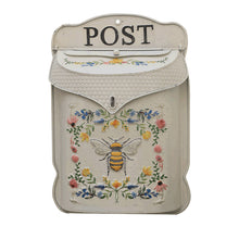 Load image into Gallery viewer, White Bee Design Post Box
