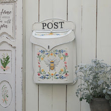 Load image into Gallery viewer, White Bee Design Post Box
