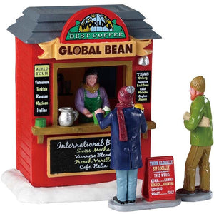 Lemax Global Bean Coffee Kiosk Christmas Village Decoration