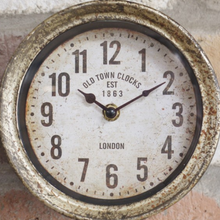Load image into Gallery viewer, Vintage Style Aged Pipe Clock

