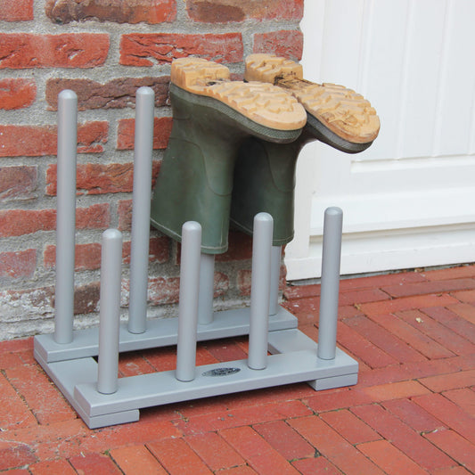 Grey Wooden Boot Rack