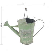 Load image into Gallery viewer, Rose Garden Green Vintage Style Watering Can

