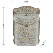 Load image into Gallery viewer, Post Courier Rustic Metal Post Box
