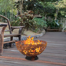 Load image into Gallery viewer, Fallen Fruits Woodland Scene Laser Cut Fire Bowl
