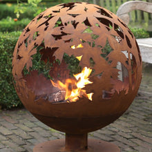 Load image into Gallery viewer, Fallen Fruits Fire Pit Globe with Laser Cut Leaves Design
