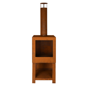 Fallen Fruits Rust Terrace Heater with Wood Store