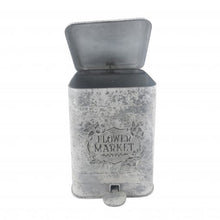 Load image into Gallery viewer, Flower Market Rustic Metal Pedal Bin
