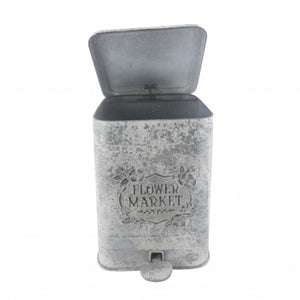 Flower Market Rustic Metal Pedal Bin