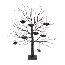 Load image into Gallery viewer, Halloween Lit Black Bat Twig Tree 60cm
