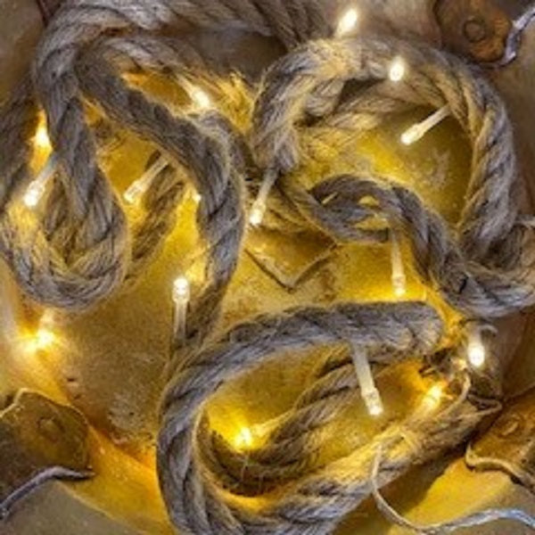 Lumineo Warm White Jute Rope Light String