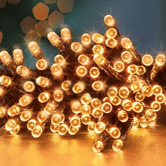 Premier TimeLights 100 Vintage Gold LED Battery Operated String Lights