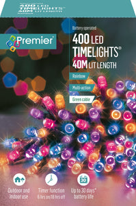 Premier TimeLights 400 Rainbow LED Battery Operated String Lights