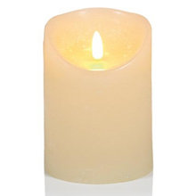 Load image into Gallery viewer, 13 x 9cm Cream FlickaBright Textured Candle with Timer
