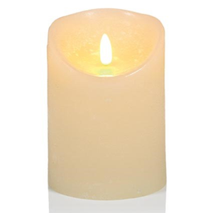 13 x 9cm Cream FlickaBright Textured Candle with Timer