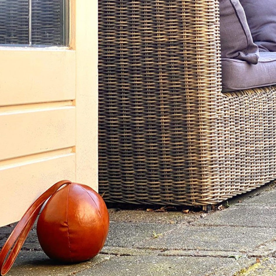 Faux Leather Ball Door Stop