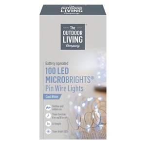 100 Cool White Pin Wire Lights