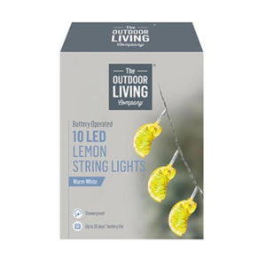 10 Lemon String Lights Battery Operated