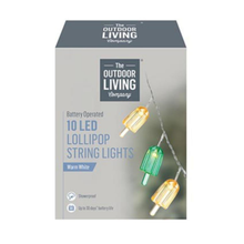 Load image into Gallery viewer, 10 Ice Lolly String Lights Battery Operated

