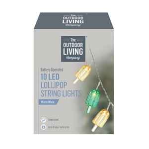 10 Ice Lolly String Lights Battery Operated