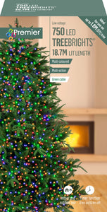 Premier TreeBrights 750 Multi Coloured LED Christmas String Lights
