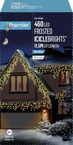 Premier 460 Warm White LED Frosted Cap Christmas Iciclebrights