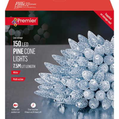 Premier 150 White LED Pinecone Lights