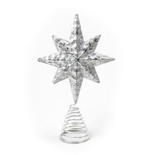 Load image into Gallery viewer, Metal Rustic Silver Star Christmas Tree Topper
