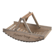 Load image into Gallery viewer, Wooden Garden Flower Trug
