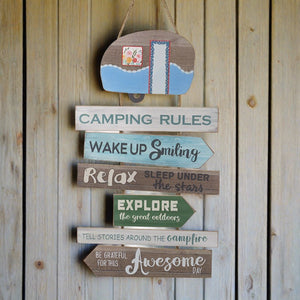 Caravan Camping Rules Sign