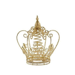Gold Glitter Crown Tree Topper