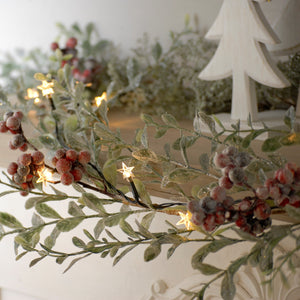 Festive 100 Warm White Star Battery Operated String Lights