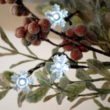 Load image into Gallery viewer, Festive 50 White Snowflake Battery Operated Christmas String Lights
