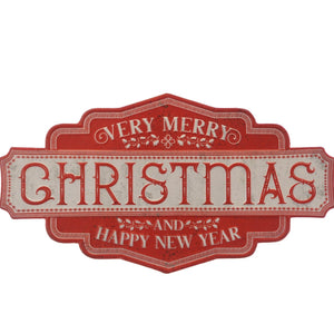 Red Merry Christmas Sign