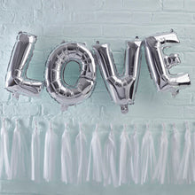 Load image into Gallery viewer, Silver Love Balloon Bunting
