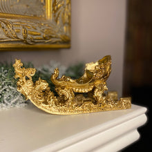 Load image into Gallery viewer, Gold Sleigh Decoration

