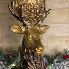 Load image into Gallery viewer, Gold Deer Candle Holder 41cm
