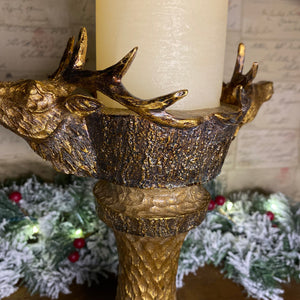 Gold Deer Candle Holder 31cm