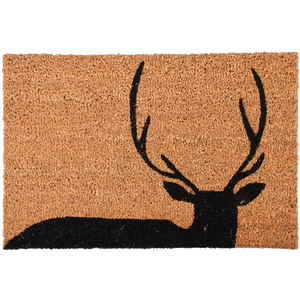 Stag Silhouette Design Coir Doormat