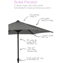 Load image into Gallery viewer, Soleil Crank and Tilt Parasol 2.7 Metre Navy
