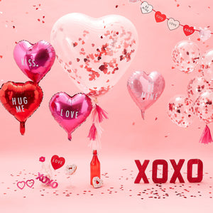 Giant Heart Shaped Confetti Balloon