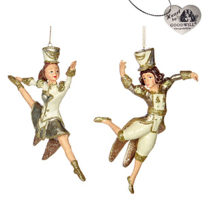 Christmas Nutcracker Ballet Dancer Cream And Gold