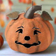 Load image into Gallery viewer, Large Metal Pumpkin Lantern
