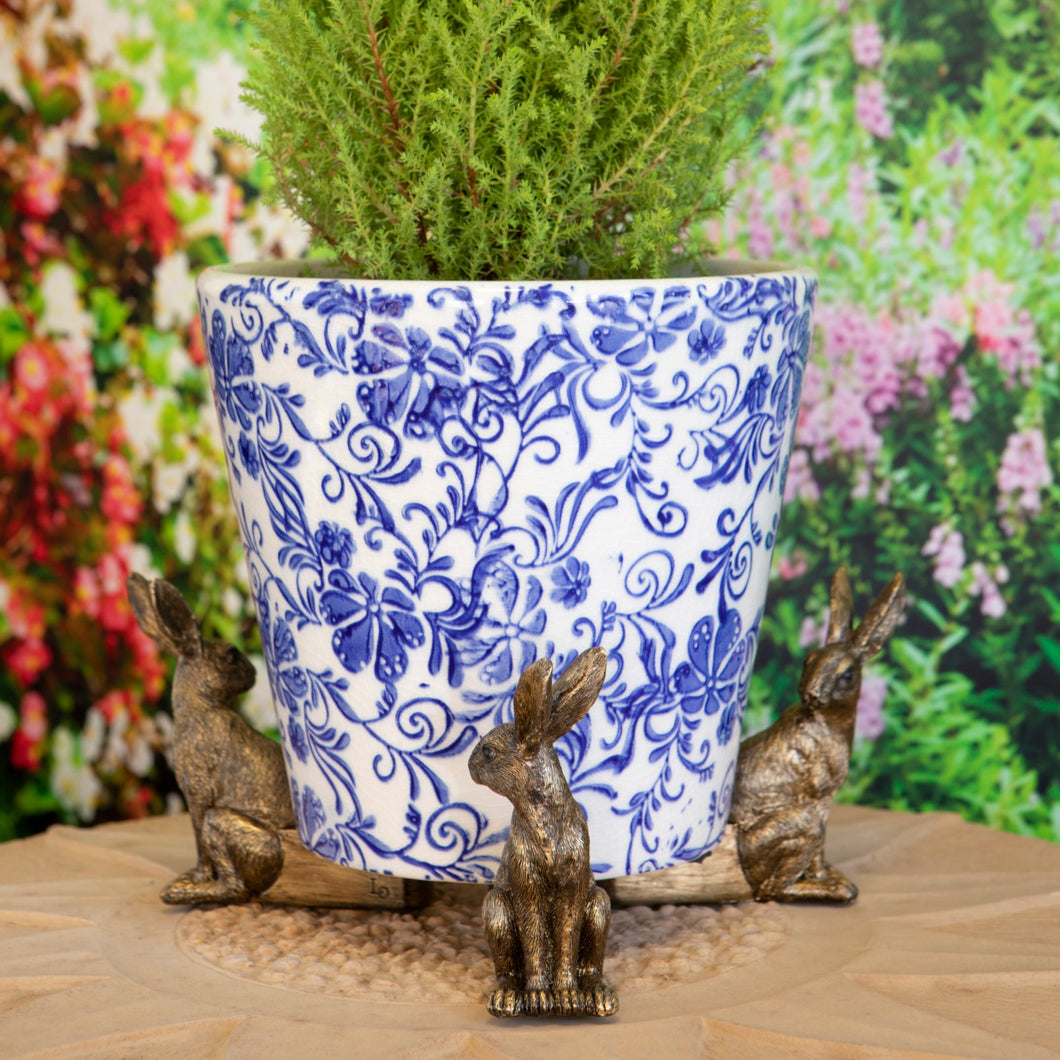 Set of 3 Hare Plant Pot Stands