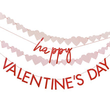 Load image into Gallery viewer, Red and Pink Happy Valentines Bunting
