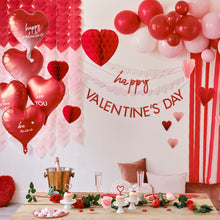 Load image into Gallery viewer, Red and Pink Happy Valentines Bunting
