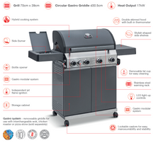Load image into Gallery viewer, Grillstream Classic 4 Burner Hybrid BBQ with Side Burner
