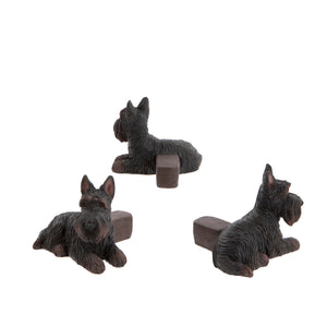 Set of 3 Scottie Dog Plant Pot Stands